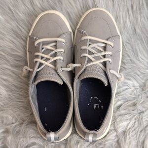 Sperry Gray Sneakers with Cream Accents